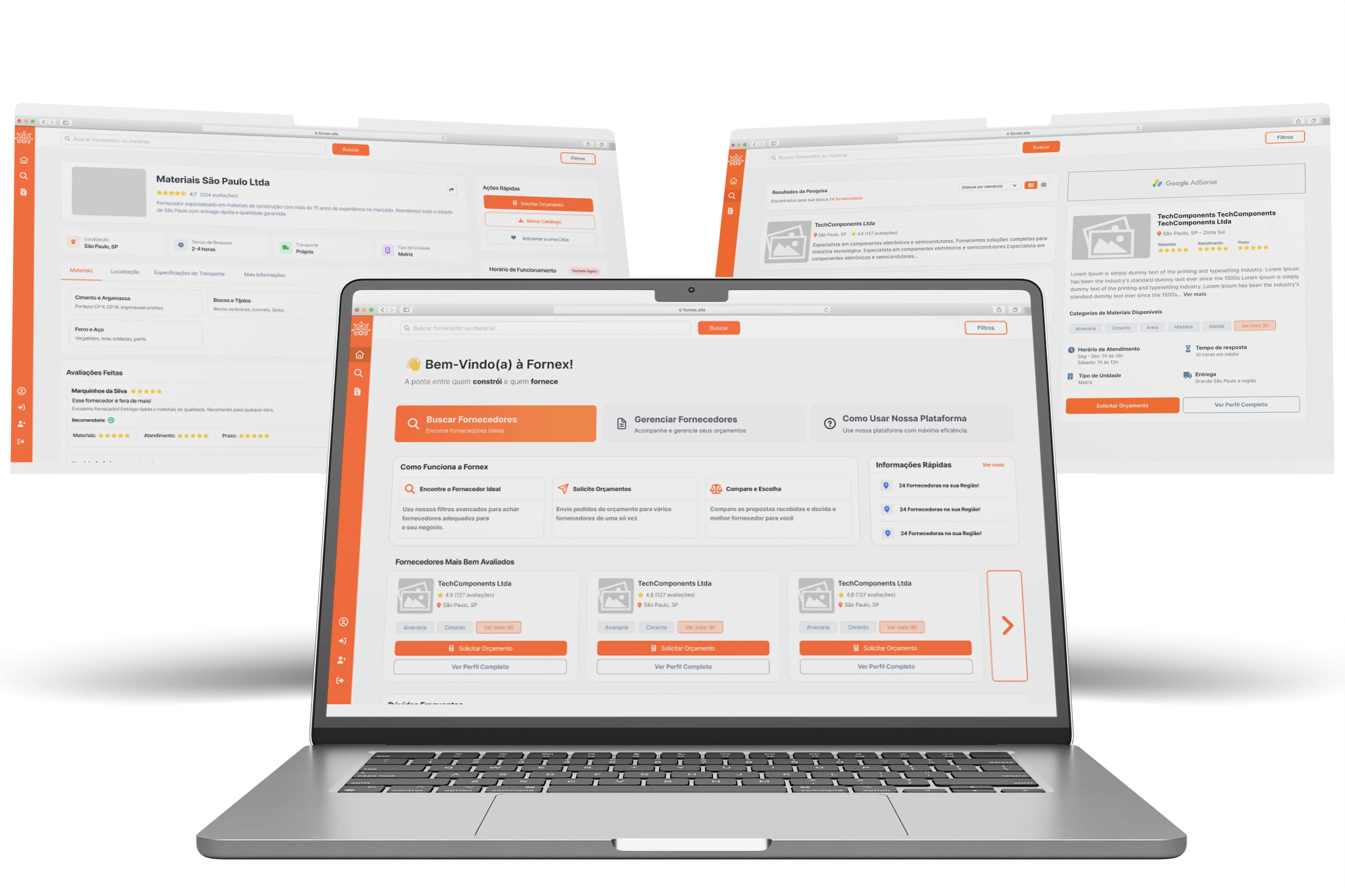 Interface da plataforma Fornex exibindo o fluxo de cotações